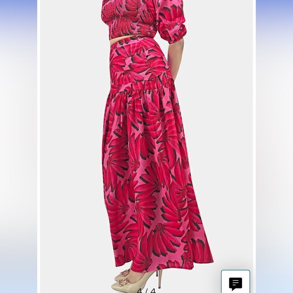 HT360 collective banana print maxi skirt